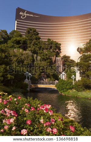 LAS VEGAS - APRIL 27, 2013 - The Wynn on April 27, 2013  in Las Vegas. Tryst is the main club located in Wynn, famous for having a 90 foot waterfall and lake in the middle of the club.