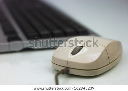 Mouse and keyboard isolated on white background