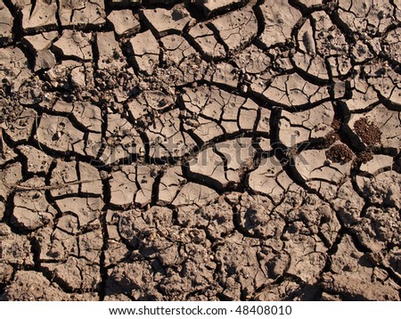 Dry cracked desert land earth soil after drought