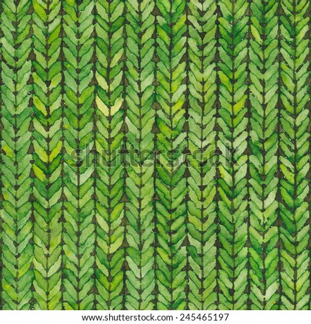 Watercolor seamless knit pattern. Hand painted background for pattern.