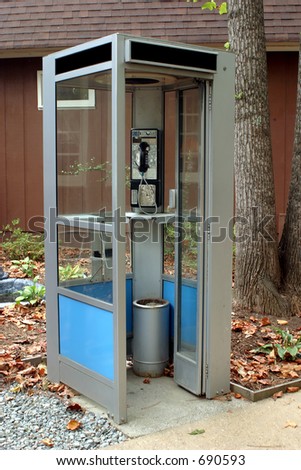 A public pay phone.