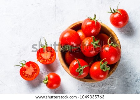 Image, Stock Photo Bowls of fresh tomato soup