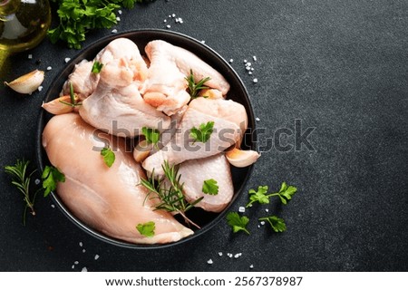 Similar – Image, Stock Photo Chicken on a chicken farm