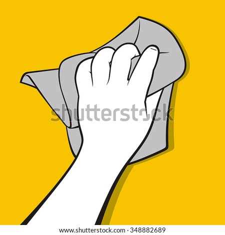 Hand with wipe