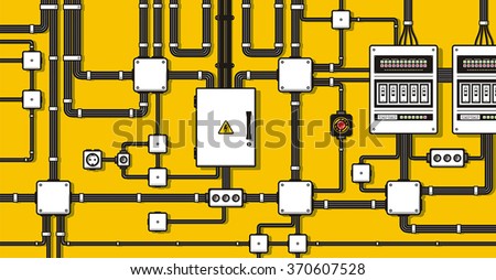 Electric wiring background