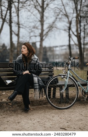 Similar – Image, Stock Photo Bicycle stand in winter