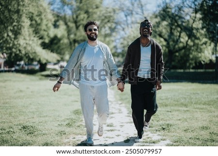 Similar – Image, Stock Photo Gay couple in a romantic moment outdoors