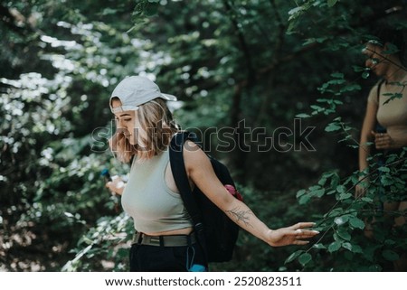 Similar – Image, Stock Photo Young woman hiking the Teide Volcano in Tenerife, Canary Islands, Spain