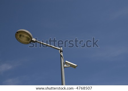 lamp post and security camera