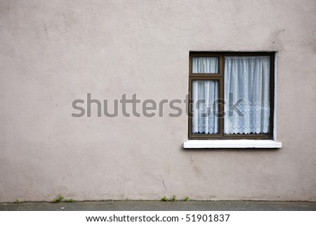 Side wall of building with window