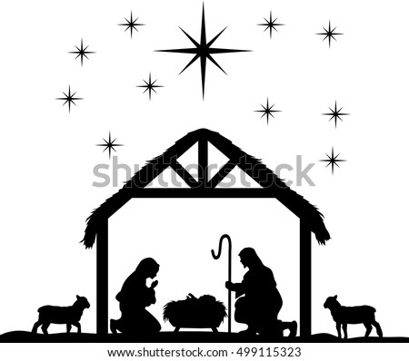Nativity Silhouette Vector Download Free Vector Art 