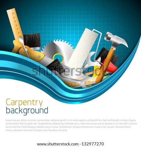 Modern carpentry background with copyspace