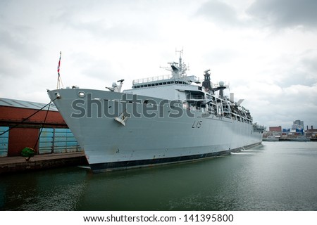 LIVERPOOL, ENGLAND - MAY 28: British flagship HMS \