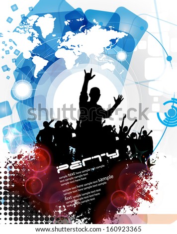 Poster Background for music. Vector