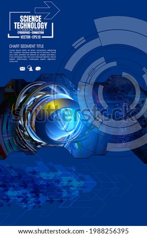 Vector of science technology concept. Background ready for website banner, poster or roll up