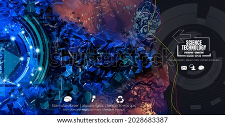 Vector of science technology concept. Background ready for website banner or prezentation
