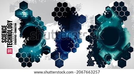 Abstract technical background, Hi-tech communication concept, vector illustration 