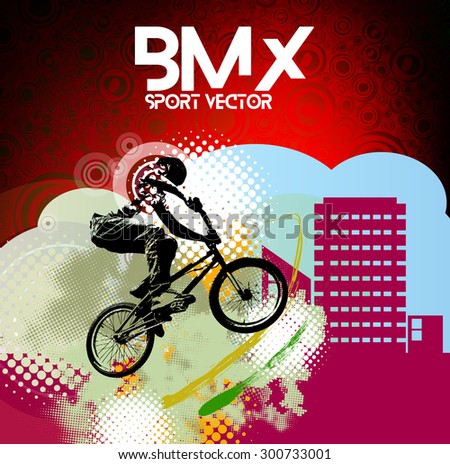 BMX rider. Vector