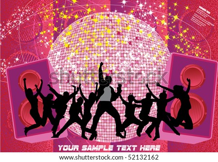 Dance Club Stock Vector Illustration 52132162 : Shutterstock