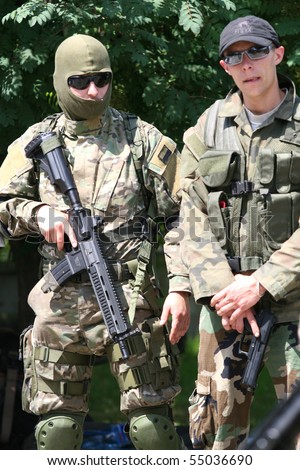 SOCHACZEW, POLAND - JUNE 12:  Members of military club from Sochaczew during  historical military reenacting on JUNE 12, 2010 in Sochaczew, Poland.