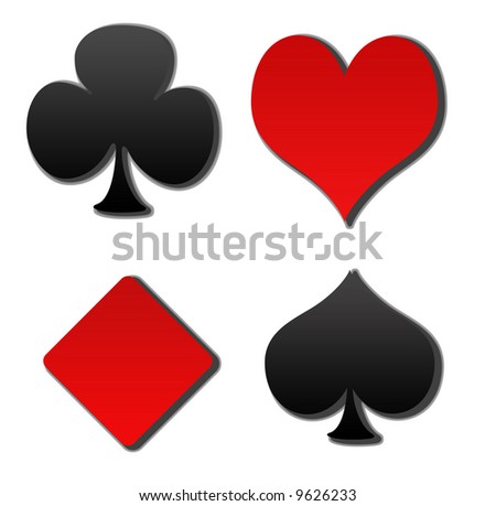 Card Suit Of All Denomination (Playing Card Symbols) Stock Photo ...