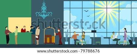 Hotel Reception Interior Scene