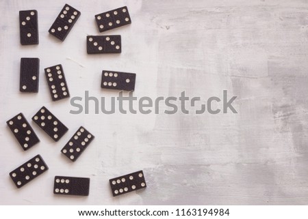 Similar – Image, Stock Photo Domino the parlour game