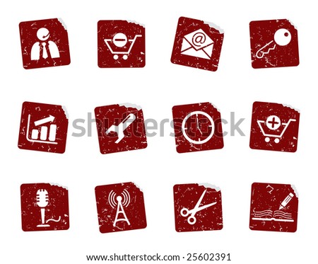 Grunge icon stickers 2