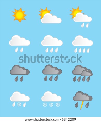 Set of weather icons