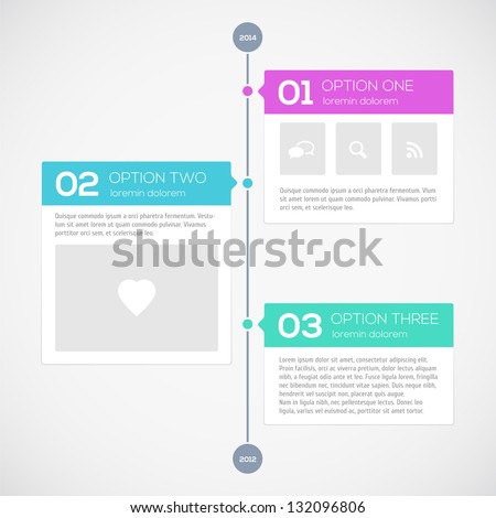 Modern timeline design template