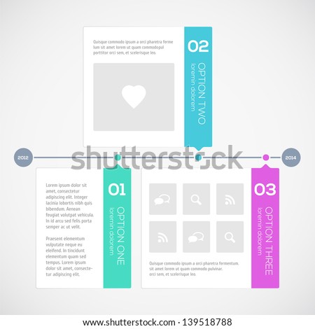 Modern timeline design template