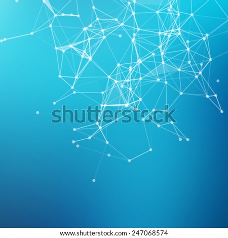 Abstract geometric background. Connecting dots with lines.