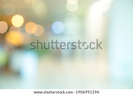 abstract blur image background of shopping mall with light bokeh and flare light bulb Foto stock © 