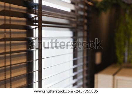 Similar – Image, Stock Photo Windows with modern shutters creating light and shadows at the afternoon light