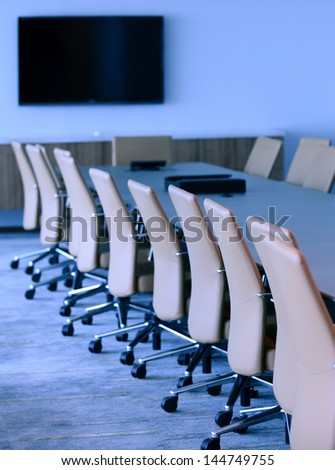 executive boardroom in an office for business with nobody