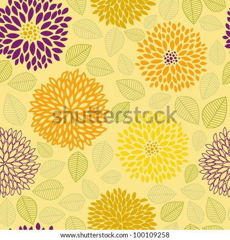 Vector flower seamless pattern