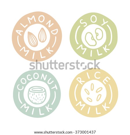 Similar – Image, Stock Photo Ingredients for almond, rice and oat milk