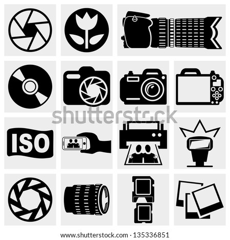 Photo vector  icons set.