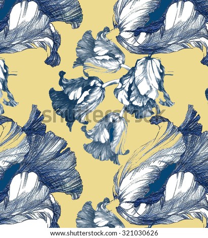 tulips pattern graphic 2
