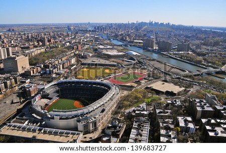 NEW YORK CITY - APRIL 6: The New Yankees Stadium on April 6th, 2012. It was achieved in 2009 and costed $ 1.5 bn. Home of the Yankees it is situated in the Bronx and can host 50000 for Baseball Games.