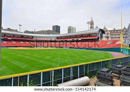 BUFFALO,NY - JUNE 26:Coca-Cola Field (formerly Dunn Tire Park, North AmeriCare Park, Downtown Ballpark and Pilot Field)on june 26,2013.It is a 18,050-seat baseball park and home of the Buffalo Bisons.