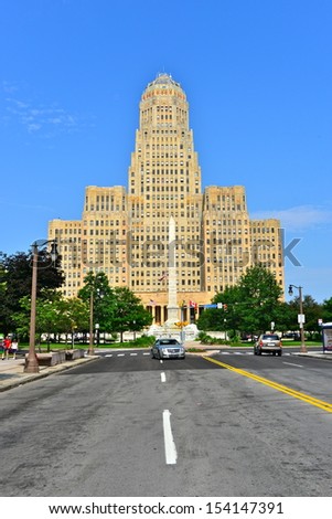 The Art Deco Style City Hall of Buffalo, NY, USA