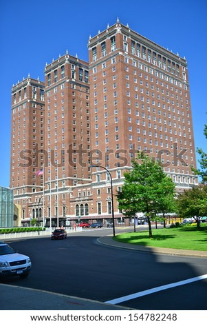 BUFFALO - JUNE 26 : The Statler towers in Buffalo, NY on june 26,2013. Built in 1923 it first was used as a hotel before being converted in offices in 1948.