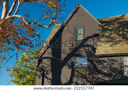 SALEM,MA - SEPTEMBER 14 : The House of the Seven Gables in Salem, Massachusetts on september 14th,2014,is a 1668 colonial mansion.It was made famous by American author Nathaniel Hawthorne\'s 1851 novel