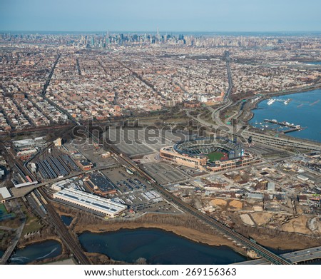 QUEENS,NY - APRIL 5: Citifield Stadium in Flushing Meadows-Corona Park in the New York City borough of Queens on april 5th,2015.It is the home baseball park of Major League Baseball\'s New York Mets
