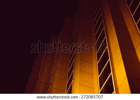 The building in the night