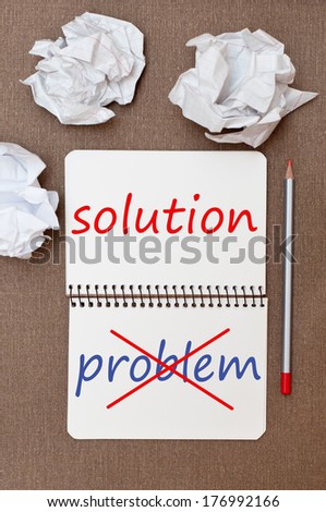 Problem and solution.