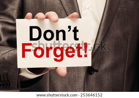 Don\'t Forget!