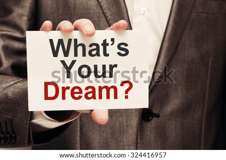 What is Your Dream card in male hand