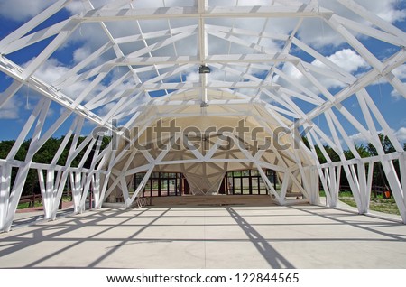 Exhibition tent construction (dome tent) - wood frame